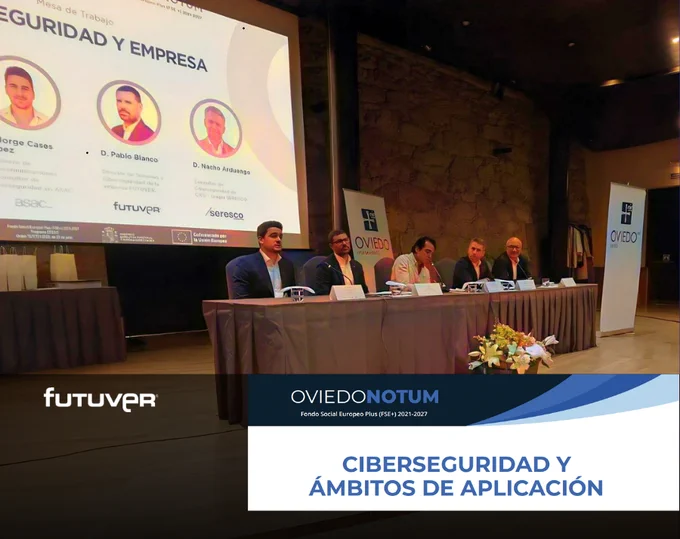 🔐 La ciberseguridad no empieza en el ataque.
Empieza mucho antes: en la preparación, la conciencia y las personas.
Hoy participamos en la jornada “Ciberseguridad y ámbitos de aplicación” del programa #OviedoNotum.
Gracias al @aytoviedo por impulsar estos espacios tan necesarios.

#Futuver #Ciberseguridad #IA