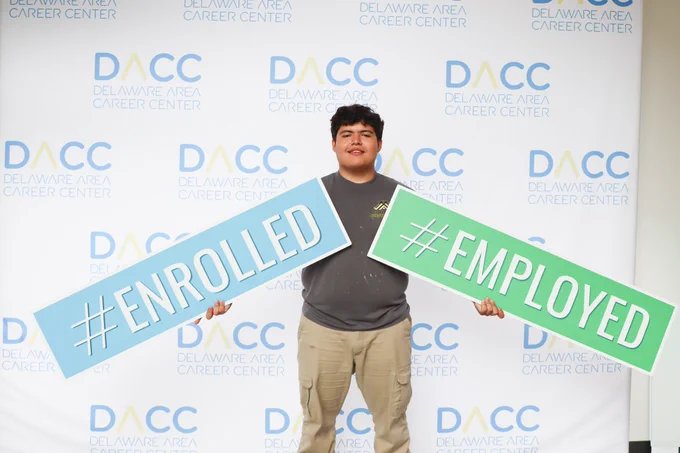 Signing Days 2026 with Enrolled and Employed Signs