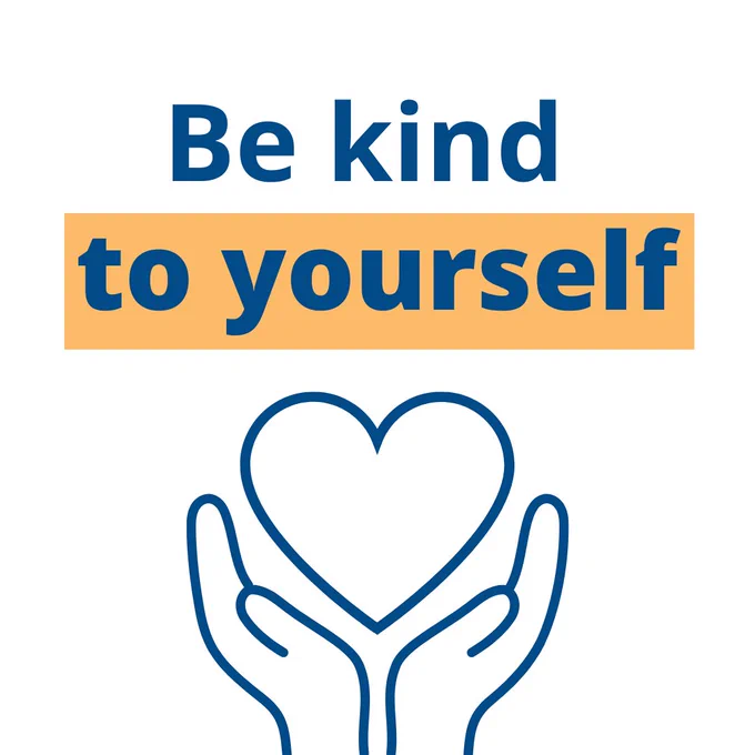 Text reads: "Be kind to yourself"