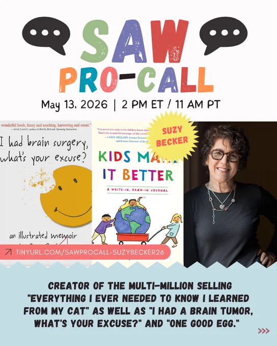 Promo for next saw pro-call with Suzy Becker May 13, 2026