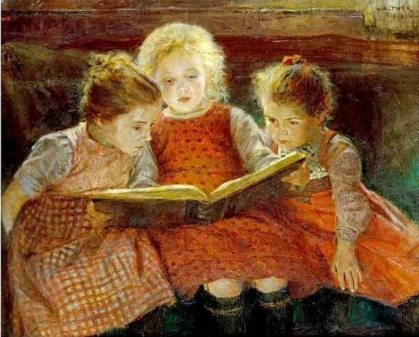 A warm, nostalgic painting titled A Good Book by Walter Firle, showing three young girls sitting close together, absorbed in reading a large book. The soft golden light highlights their faces and the pages, evoking innocence, curiosity, and the timeless joy of storytelling.

😍 SOLD!  😍 A Good Book  by Walter Firle on  http://FASGallery.com #FineArtReproductions since 1971! Enjoy! 😍 Click the link to get yours! https://tinyurl.com/FASGalleryGdBk 😍

Available on paper, canvas, wood, metal, and acrylic as a fine art wall hanging. Also available on T-shirts, hoodies, phone cases, blankets, note cards, mugs, and dozens of other consumer products, making incredible, unique, one-of-a-kind gifts.

 #ChildhoodInArt #ReadingTogether #ArtCollectors #TimelessBeauty
