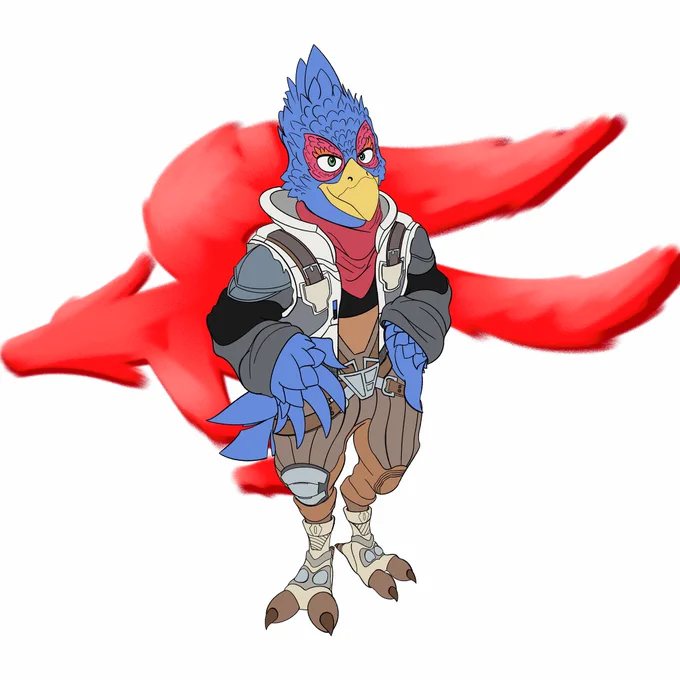 Made his legs a little bit more Rito-like :> #starfox #falco
