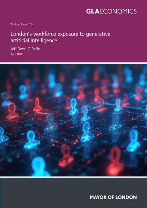 Front cover of London’s workforce exposure to generative artificial intelligence report
