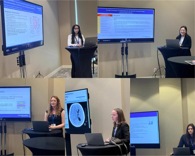 Residents presenting their abstracts at SOAP