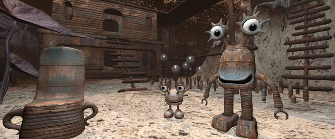 Cica Ghost: Robots and Spiders - two robots