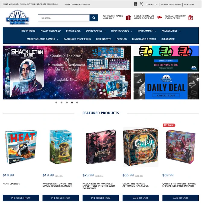 board game shop - Cardhaus