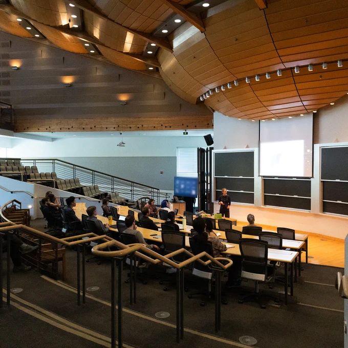 Evgenya Shkolnik, Professor of Astrophysics at the School of Earth and Space Exploration at Arizona State University, speaking at the Simons Laufer Mathematical Sciences Institute (SLMath) in Berkeley, California,  on the SPARKS mission, which is seeking out habitable exoplanets in our solar system. 