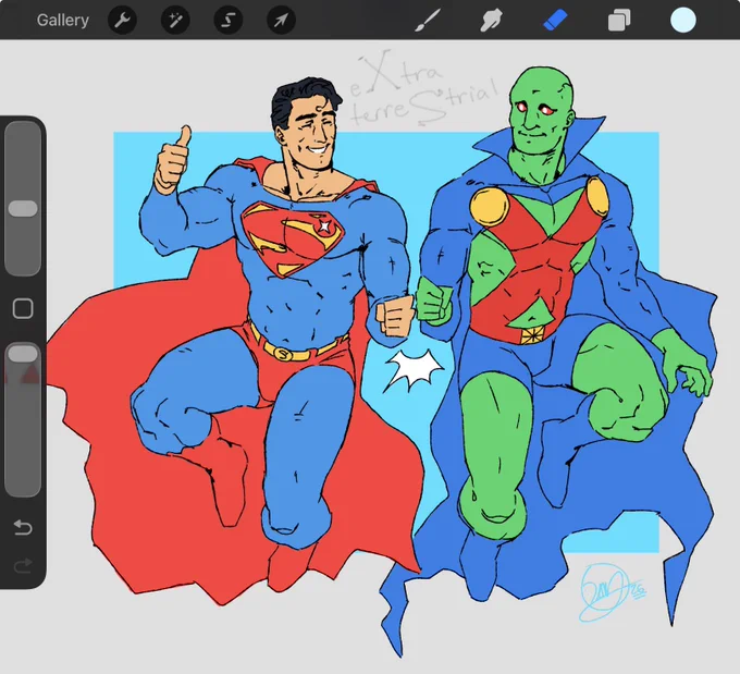 supaman and martian manhunter art