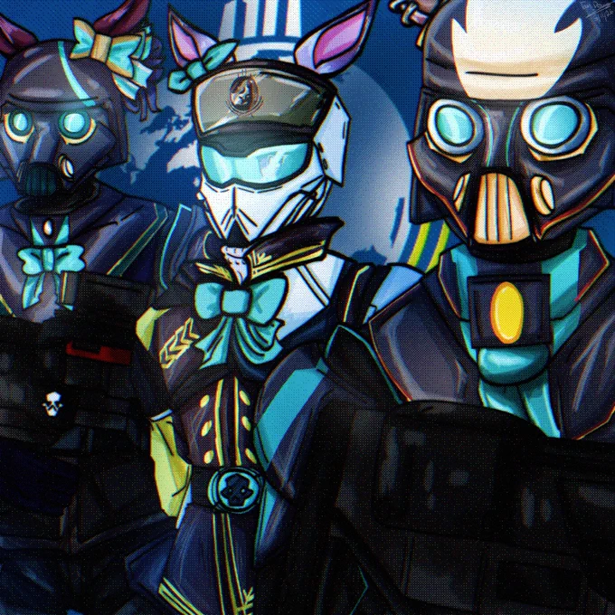 Truth Enforcer Mejiro McQueen, Doubt Killers Mejiro Ryan and Mejiro Dober.