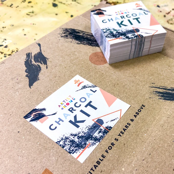 Art Wonderland SG Charcoal kit sticker, printed by SingaPrinting.
