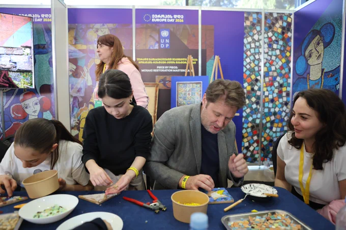 Europe Day in Tbilisi: Mosaic Restoration Masterclass
Photo: UNDP | Gogita Bukhaidze