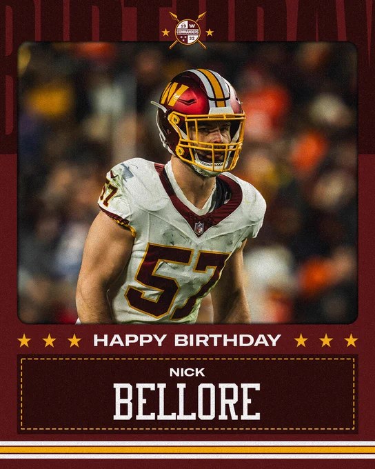 Birthday graphic. It features a photo of Nick Bellore.