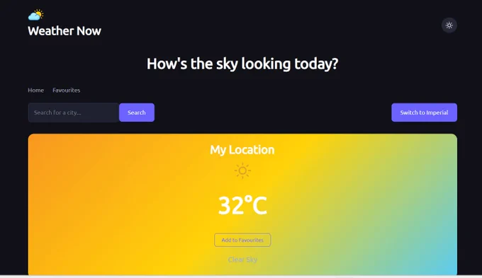 Weather web app