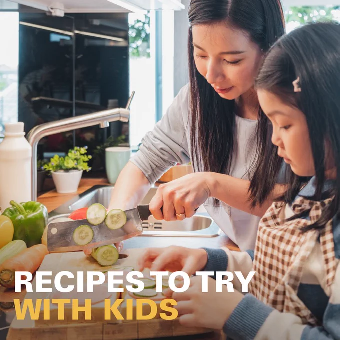 Promotional image about Iowa State University Extension and Outreach's Extension Store product for 4-H recipes to try with kids.