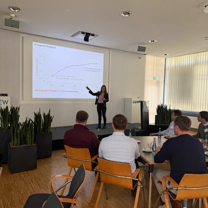 Alessia Russo during her keynote speech at the 2026 Public Finance Conference at ZEW Mannheim.