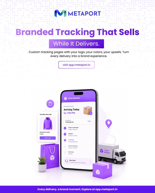 Metaport's branded tracking pages