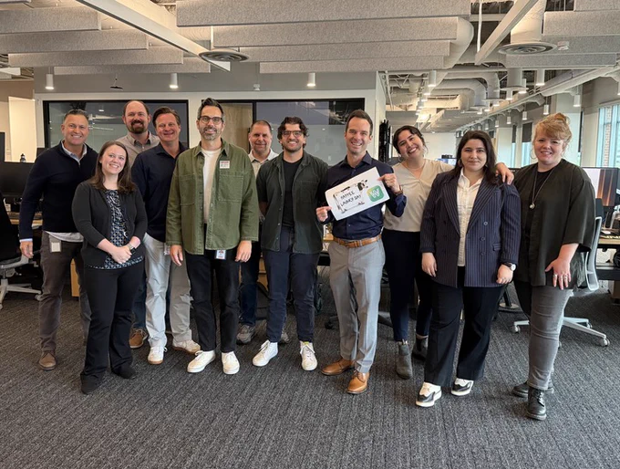 Just a portion of the team who's been working behind the scenes for over a year on developing this app. There are so many more scattered across the country not in this picture. 