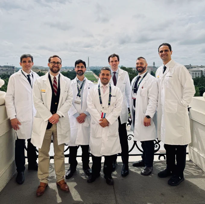 Pictured are Francisco Donato, Yashant Aswani, Mikhael Sebaaly, Antony Hayes, Thomas Reith, Sawyer Goetz, and Arda Demirci.