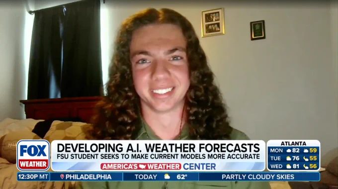 Screenshot from James "LJ" Dunphy's interview with FOX Weather.