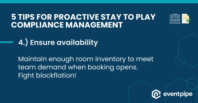 5 Tips for Proactive Stay to Play Compliance Management, 4.) Ensure availability