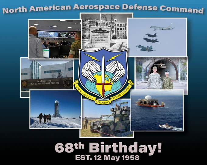 North American Aerospace Defense Command 68th Birthday graphic
