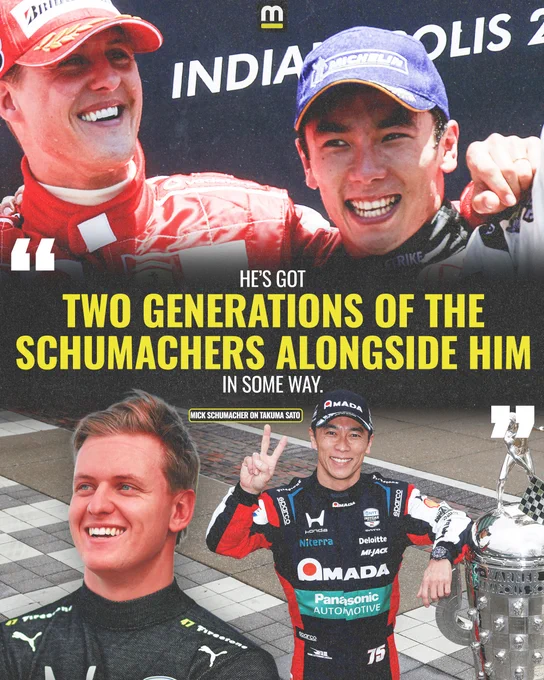 Mick Schumacher spoke about having Takuma Sato on his team. Taku got his F1 podium and shared it with Michael years ago. Spoke about it during the open test a few weeks ago. Now mick has commented on it and said "He's got two generations of the Schumachers alongside him in some way."

