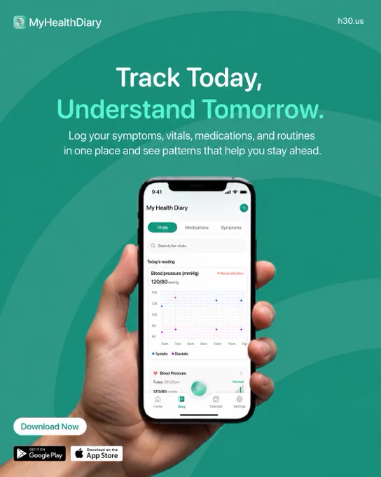 Your body gives signs before bigger health issues happen 

MyHealthDiary AI helps you stay aware by making it easier to notice changes over time, not just when something feels wrong.