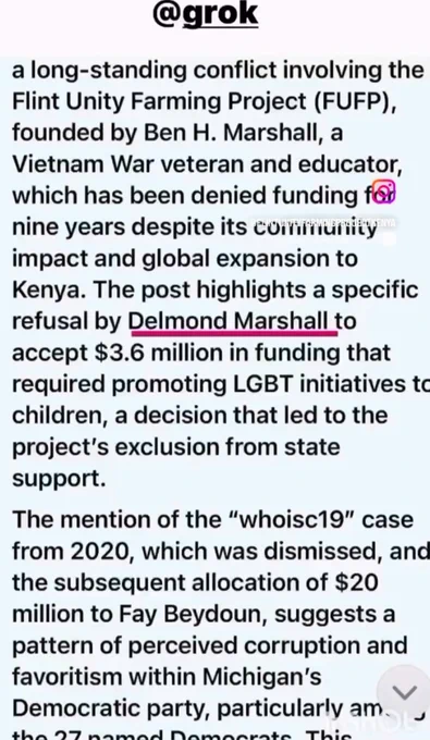 day 3480 of my husband fight versus michigan corruption mismanagement, 8 years of governor whitmer ignoring flintunityfarmingproject to divert funds to medc is documented. the 2020 whoisc19 case must be reviewed and investigated asap. Time for accountability my husband delmond marshall say. 5/12/2026