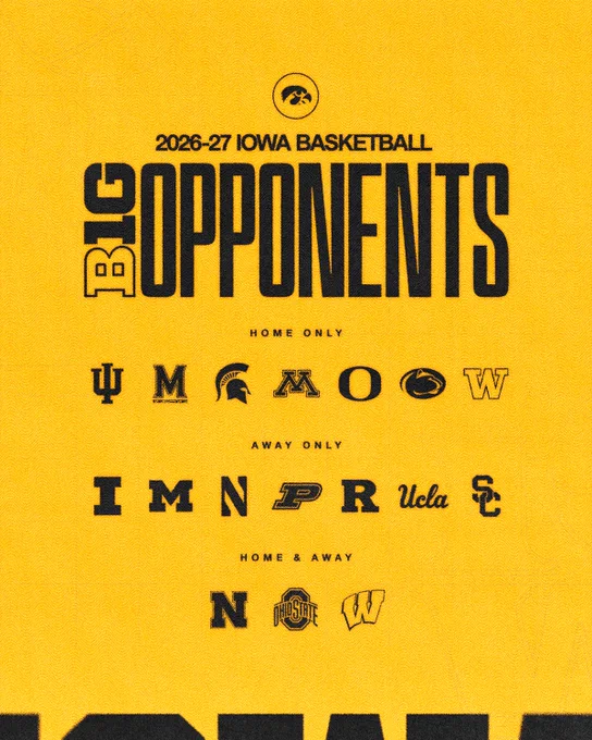 2026-27 Big Ten home & away opponents