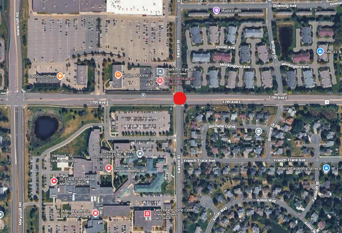 NOTICE OF PLANNED POWER OUTAGE ALONG CH 17 
Tomorrow (Wednesday, May 13), there is a planned power outage along County Highway 16 (17th Avenue) at Sarazin Street in Shakopee.  Shakopee Public Utilities (SPU) will be replacing a damaged transformer near this intersection and will need to cut power to the CH 16/Sarazin Street traffic signal to perform the work.  County public works staff are coordinating with SPU to replace the signal’s power service cabinet while power is out.  The CH 16/Sarazin signal is expected to be taken out of service at 8:30 AM and the outage is anticipated to last three hours.  During this time, intersection control will operate as an all-way stop condition.  As always, we encourage motorists to drive safely through this area during the outage.
