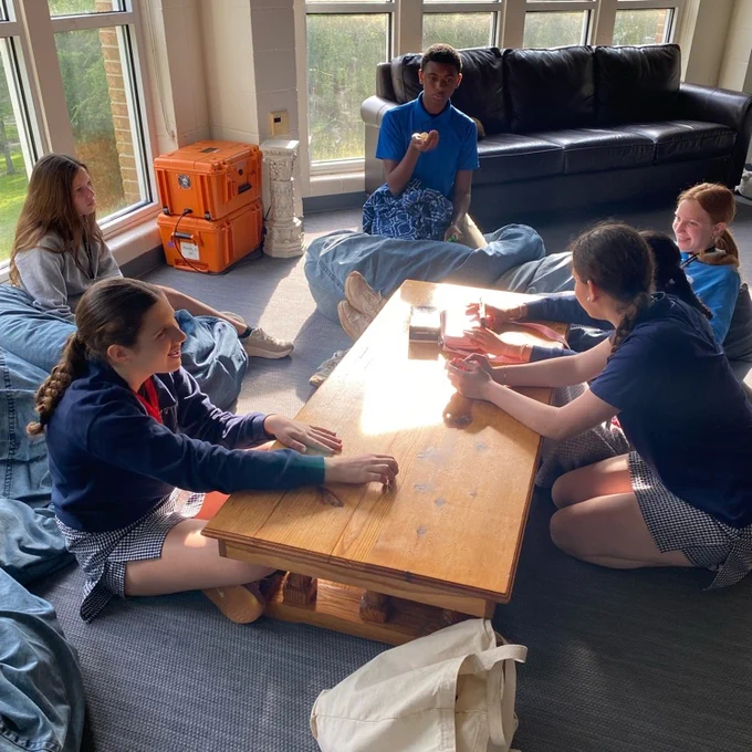 Students enjoy a fun day in the library 