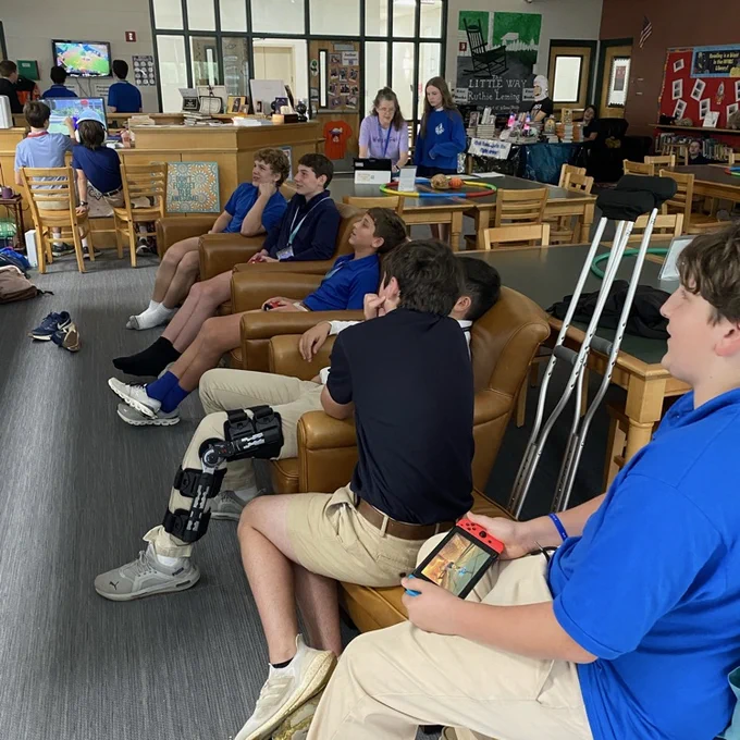 Students enjoy a fun day in the library