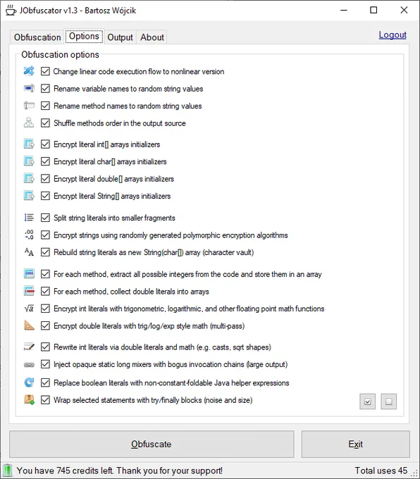 Java Source Code Obfuscator - JObfuscator