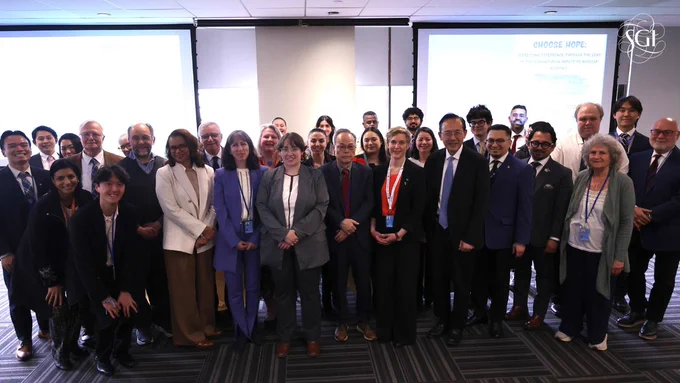 🆕News: SGI is at the #NPT2026 Review Conference in New York, the key UN forum where nations assess progress on nuclear disarmament and non-proliferation. 

On Apr. 30, SGI and the Nuclear Age Peace Foundation (@napf) co-organized a side event titled "Choose Hope", named after the dialogue between @daisakuikeda_of and David Krieger, founder of NAPF. The event addressed nuclear disarmament through the lens of the humanitarian impact of nuclear weapons, and featured atomic bomb testimony from Nihon Hidankyo. 

On May 1, SGI and the James Martin Center for Nonproliferation Studies (@JamesMartinCNS), in cooperation with Permanent Mission of Austria to the UN, co-organized another event titled "Preventing Nuclear Use and Escalation: Lessons from Nuclear Close Calls" at the UN Headquarters. Speakers examined how past nuclear crises were narrowly avoided and strategies for advancing risk reduction and arms control.

