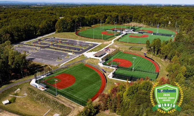 An aerial view of Patriot Park North