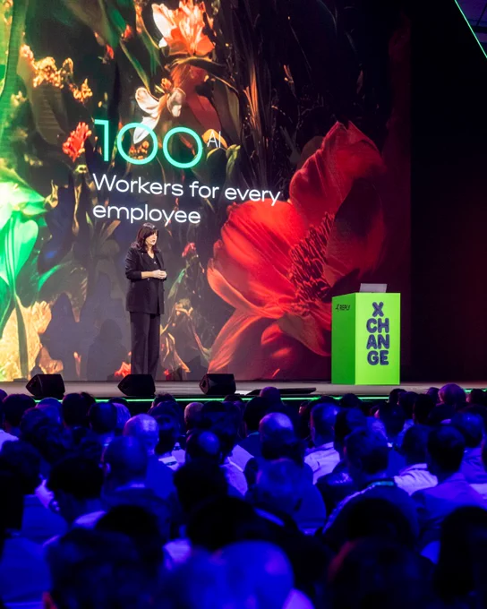 Tatiana Rizzante speaking at the Reply Xchange 2026 in Milan
