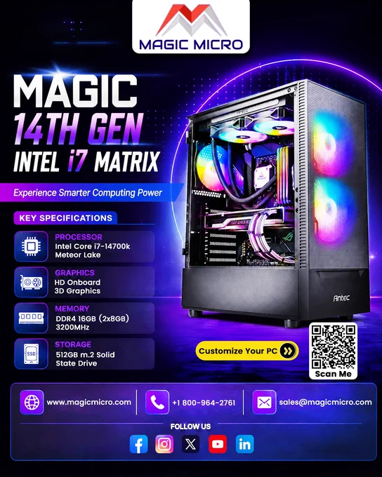 Experience Smarter Computing Power With Magic 14th Gen Intel i7 Matrix