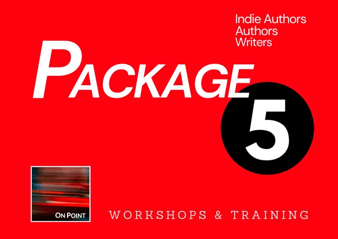 On point publishing's package 5 free workshops and training flashcard for indie authors, authors and writers