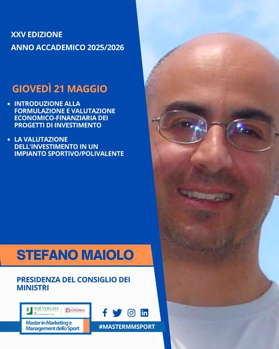 🎓 𝐒𝐓𝐄𝐅𝐀𝐍𝐎 𝐌𝐀𝐈𝐎𝐋𝐎 - Valutazione economico-finanziaria dei progetti di investimento