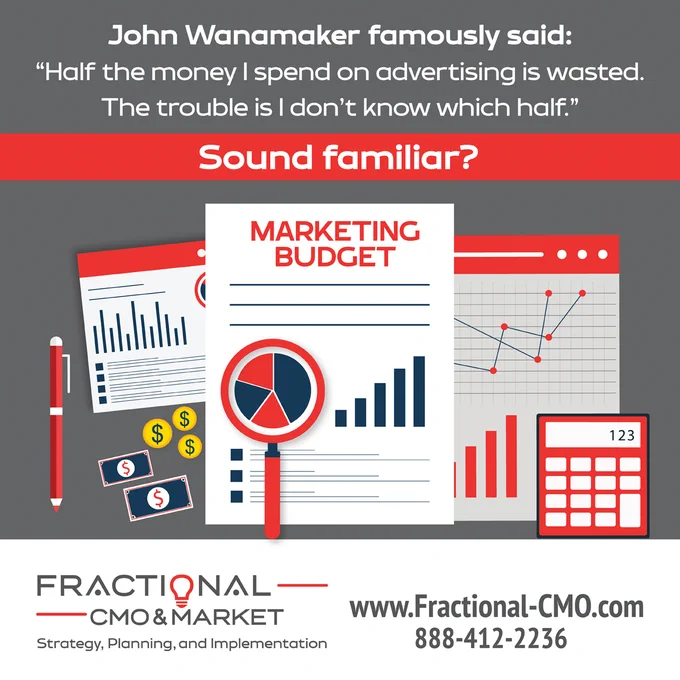 💸 One of the most common questions business owners ask: What should my marketing budget be?

It's also one of the hardest to answer.

Too low and you're invisible 😶‍🌫️. Too high and you're wasting money 🚨. 
Misallocated and you're doing both.

Most businesses guess. The smart ones start with a strategy 🎯.

➡️ Find out how to build a marketing budget that actually works for your business: fractional-cmo.com/what-should-my-marketing-budget-be/

#MarketingBudget #MarketingROI #FractionalCMO #MarketingStrategy #B2BMarketing