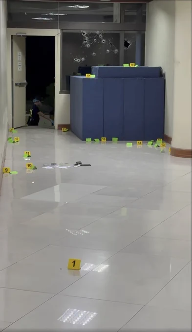 SENATE SHOOTING AFTERMATH

LOOK: SOCO operatives from the PNP Forensic Group are gathering evidence on the second floor of the Senate building, where the shooting incident took place on Wednesday night.

DILG Secretary Jonvic Remulla earlier confirmed that no one was killed or injured in the shooting. | 📸: Israelito Torreon

Follow our live updates here: https://www.inquirer.net/475025/live-updates-bato-dela-rosa-faces-icc-warrant-of-arrest/