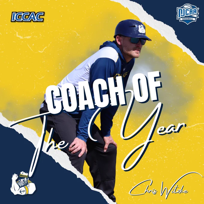 Iowa Lakes’ Chris Witzke named ICCAC Baseball Coach of the Year.