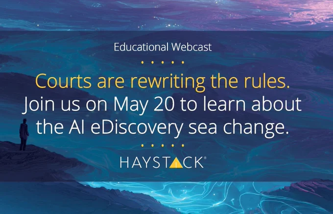 Join us on May 20 to learn about the AI eDiscovery sea change.
