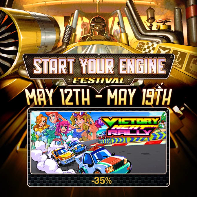 Start your engine fest, save 35% on Victory Heat Rally on Steam