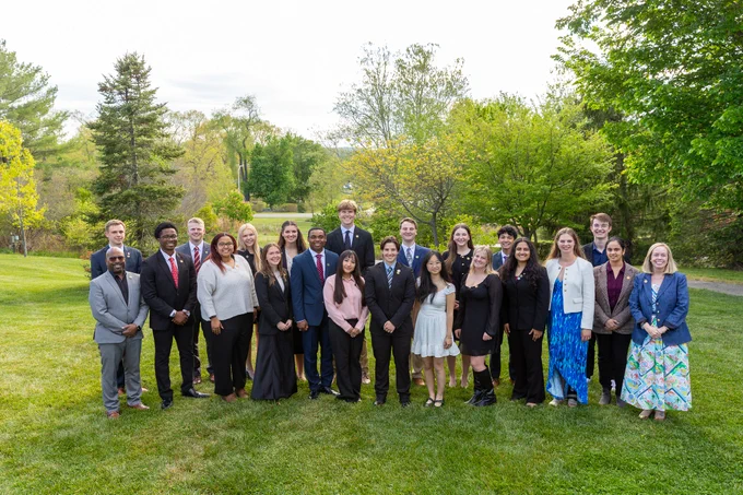 The members of Order of the Gavel pose for a photo.