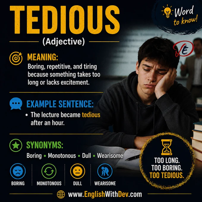Tedious meaning 