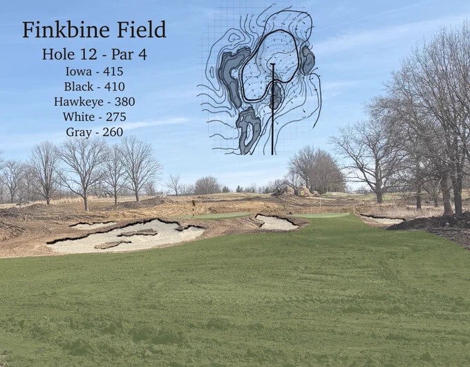 A rendering of the approach to the new No. 12 green, which will sit on the northeast part of the property.