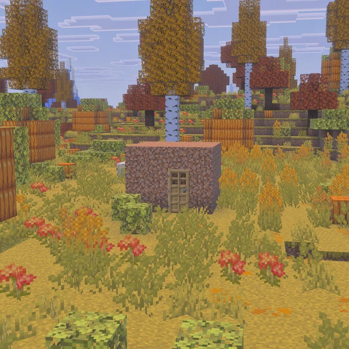 A dirt hut in a biome from the Biomes O' Plenty Add-On