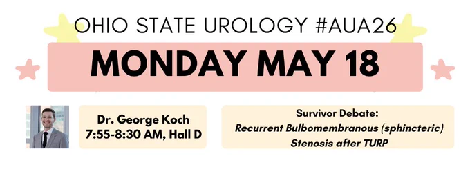 Schedule for Monday 5/18 with headshots, presenter, and presentation details. 