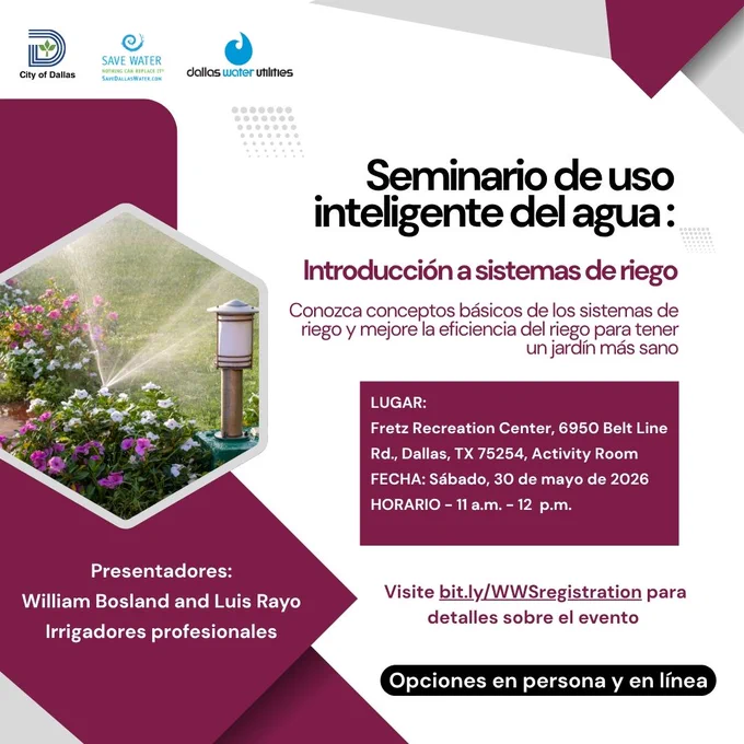 Imagen de unos aspersores regando un jardín.